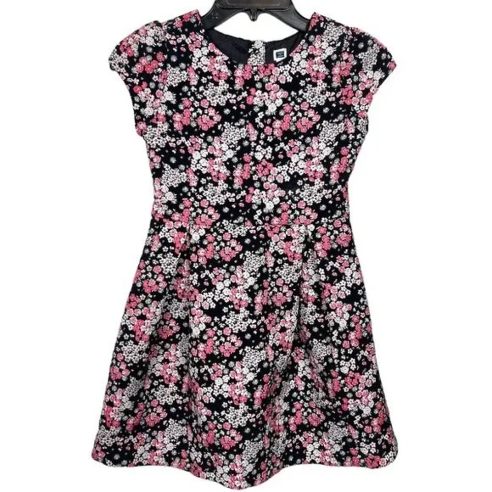 Like New! Janie and Jack Floral Dress - Pink and White on Black